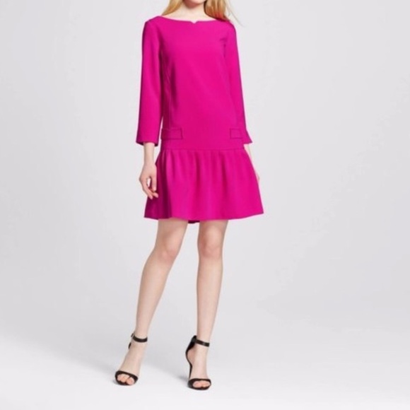 Victoria Beckham for Target Hot Pink Drop-Waist Dress - Picture 1 of 10